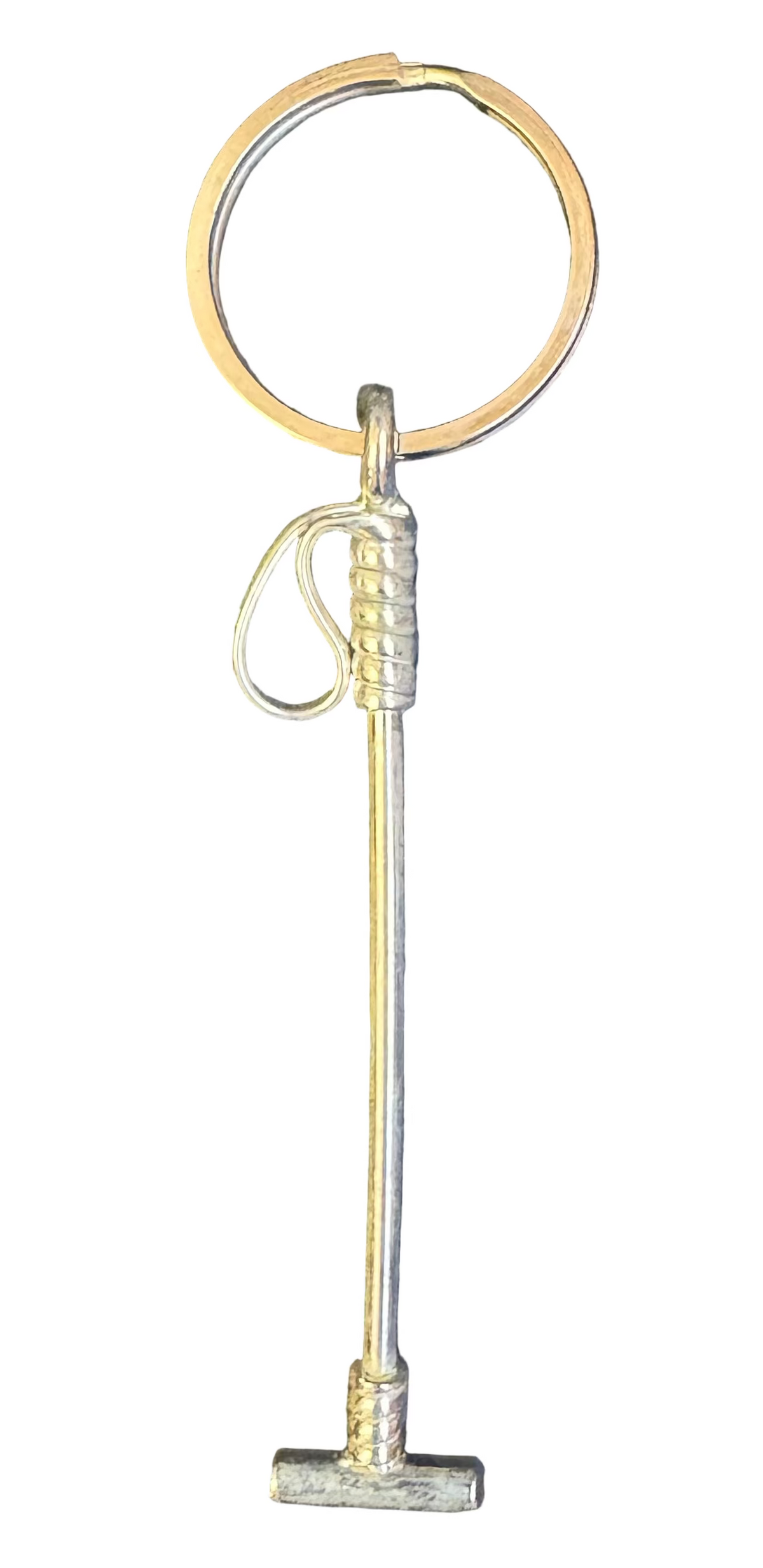 Sterling Silver Polo Mallet Keychain
