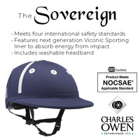 Charles Owen Sovereign Polo Helmet (Regulation, USPA)