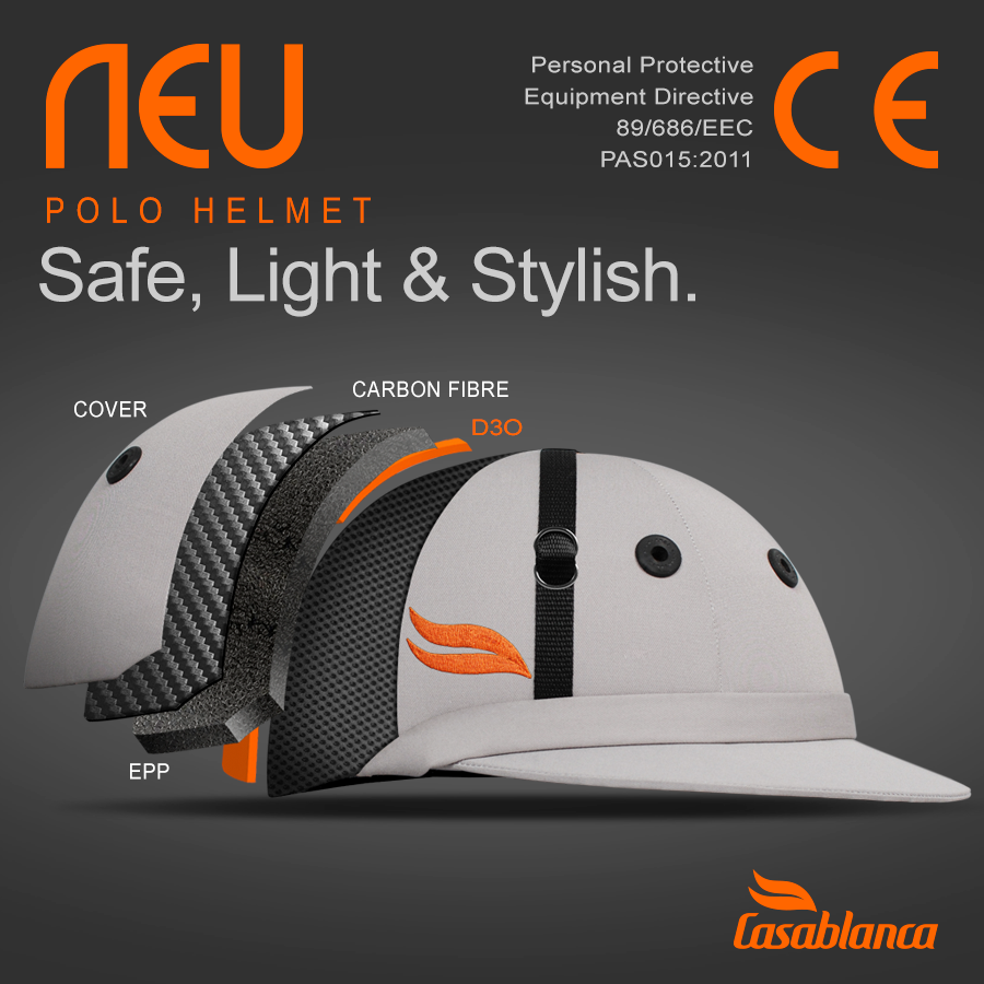 Casablanca NEU Leather Polo Helmet | Top-Quality Helmets | JHHE